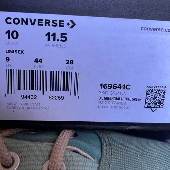 Converse Skid Grip OX Oil Green/Malachite Green MEN`S - Picture 16 of 16